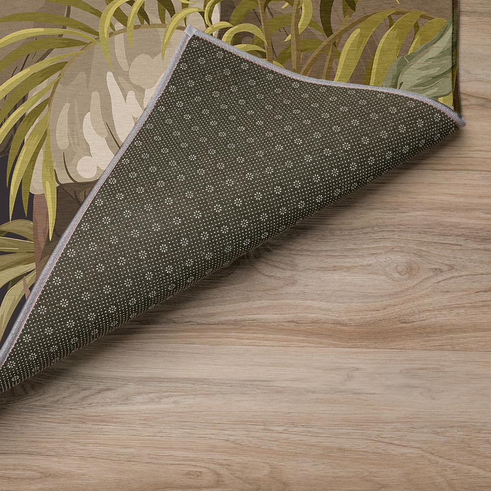 Indoor/Outdoor Tropics TC8 Black Washable 1'8" x 2'6" Rug