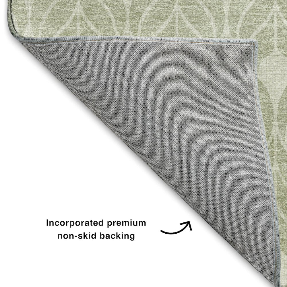 Luxury Washable Indoor/Outdoor The Reserve Celery 2'3" x 7'6" Runner Rug