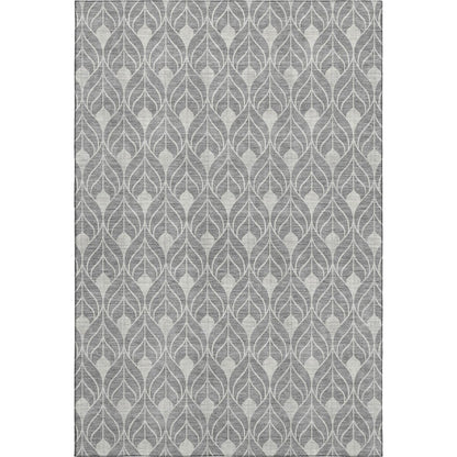 Luxury Washable Indoor/Outdoor The Reserve Gray 3' x 5' Rug
