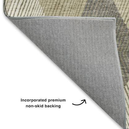 Luxury Washable Indoor/Outdoor The Reserve Wheat 2'3" x 7'6" Runner Rug