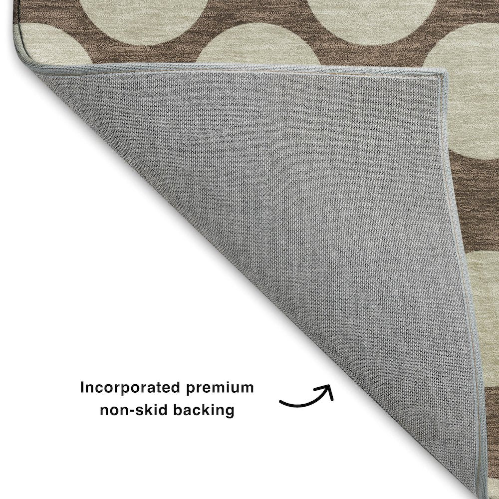 Luxury Washable Indoor/Outdoor The Reserve Coffee 2'3" x 7'6" Runner Rug