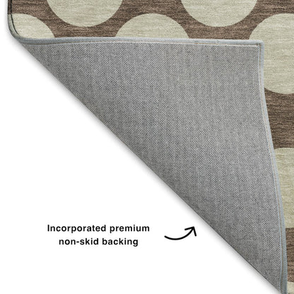 Luxury Washable Indoor/Outdoor The Reserve Coffee 2'3" x 7'6" Runner Rug
