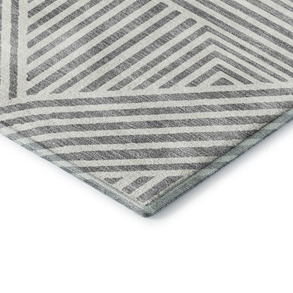 Luxury Washable Indoor/Outdoor The Reserve Gray 2'3" x 7'6" Runner Rug