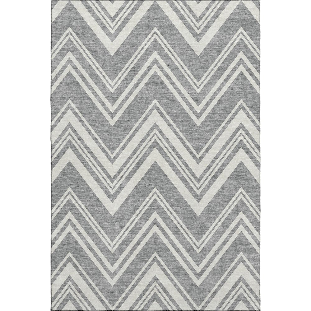 Luxury Washable Indoor/Outdoor The Reserve Pewter 3' x 5' Rug