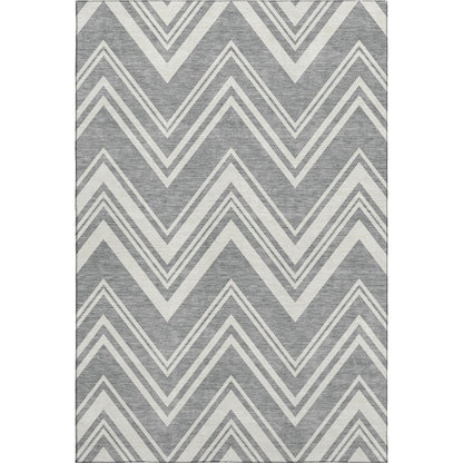 Luxury Washable Indoor/Outdoor The Reserve Pewter 3' x 5' Rug