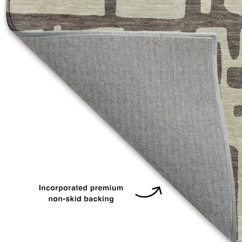 Luxury Washable Indoor/Outdoor The Reserve Chocolate 2'3" x 7'6" Runner Rug