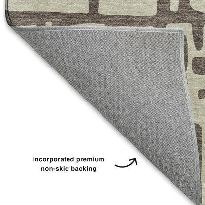 Luxury Washable Indoor/Outdoor The Reserve Chocolate 2'3" x 7'6" Runner Rug