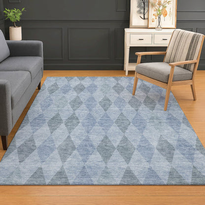 Luxury Washable Indoor/Outdoor The Reserve Denim 3' x 5' Rug
