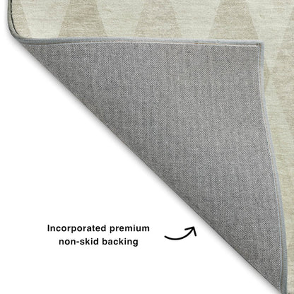Luxury Washable Indoor/Outdoor The Reserve Ivory 2'3" x 7'6" Runner Rug