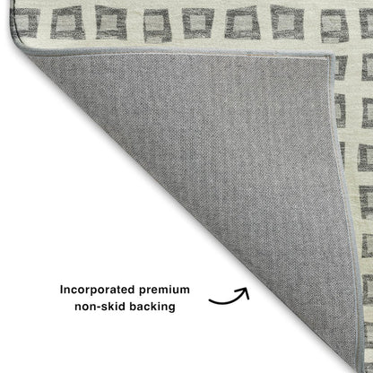 Luxury Washable Indoor/Outdoor The Reserve Gray 2'3" x 7'6" Runner Rug
