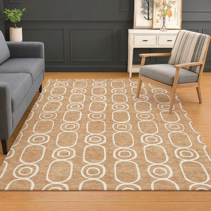 Luxury Washable Indoor/Outdoor The Reserve Copper 3' x 5' Rug