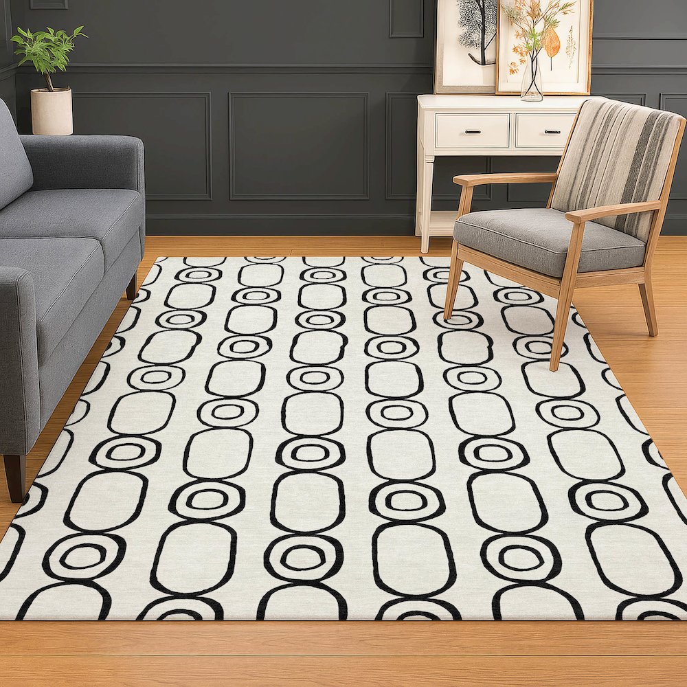 Luxury Washable Indoor/Outdoor The Reserve Ivory 3' x 5' Rug