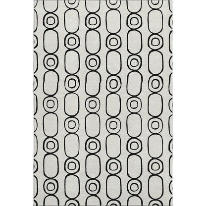Luxury Washable Indoor/Outdoor The Reserve Ivory 3' x 5' Rug