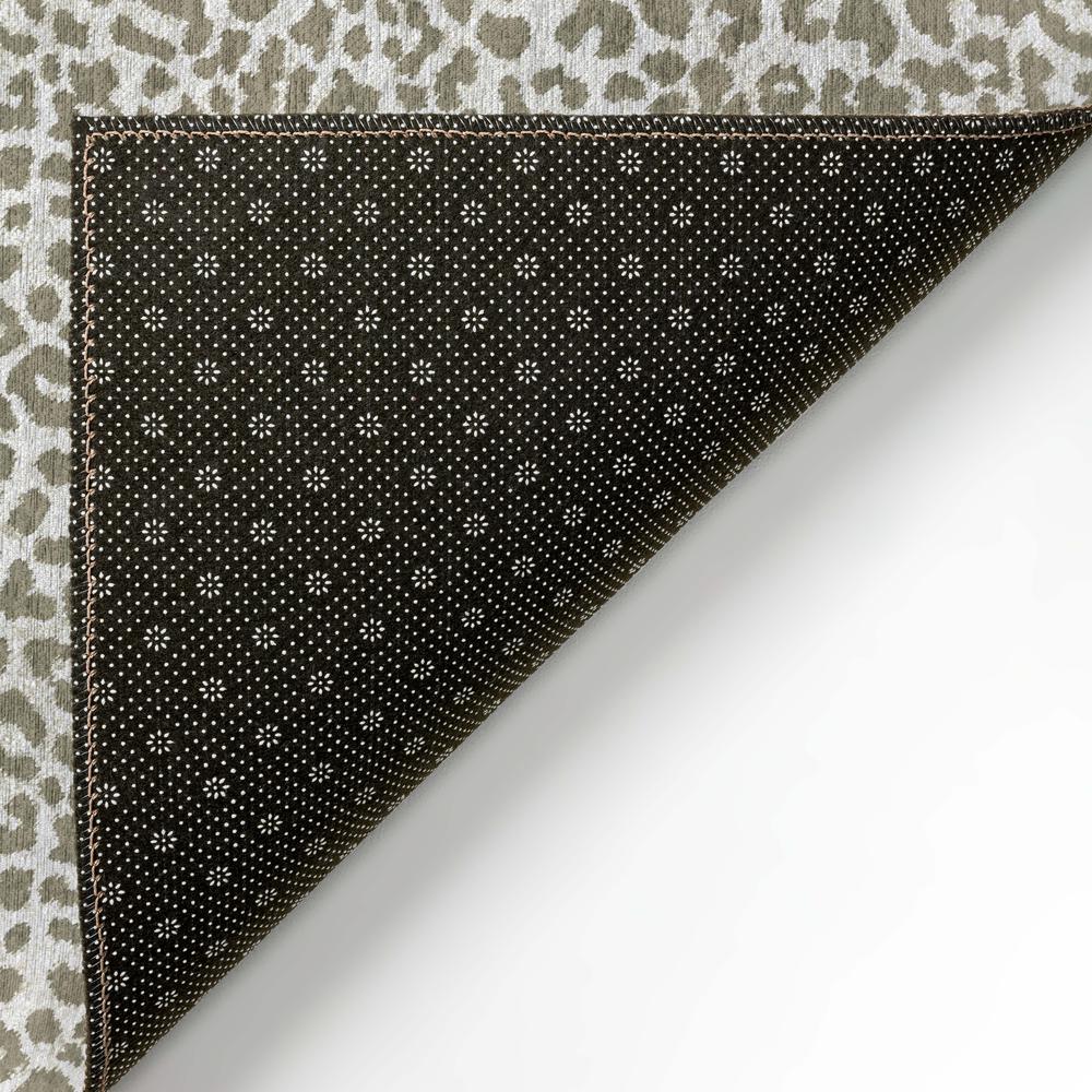 Safari Taupe Animal Animal Print 2'3" x 7'6" Runner Rug Taupe ASF32