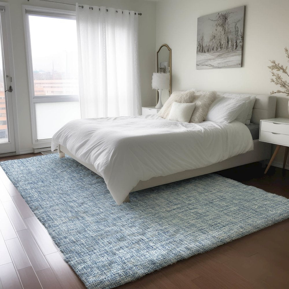 Luxury Washable Voyage VY1 Blue 3' x 5' Rug