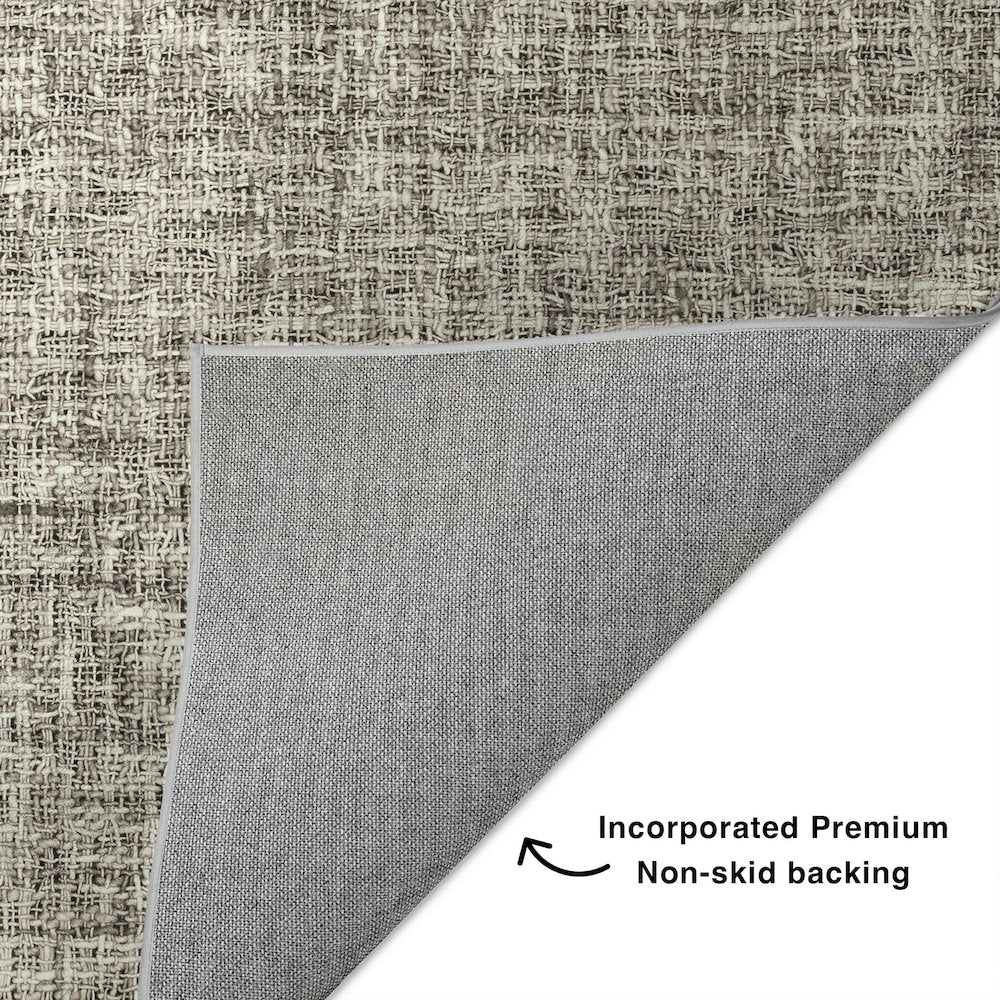 Luxury Washable Voyage VY1 Ivory 2'3" x 7'6" Runner Rug