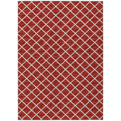 Indoor/Outdoor York YO1 Red Washable 3' x 5' Rug