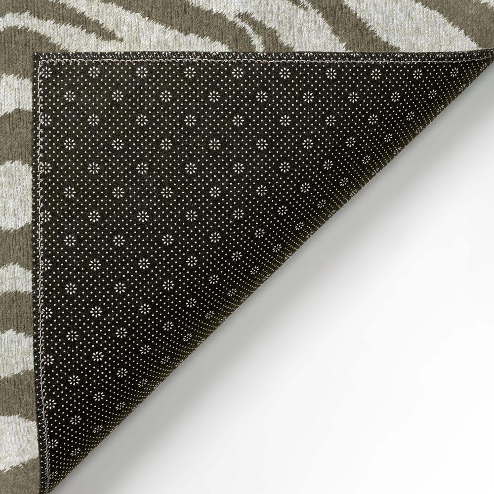 Safari Taupe Animal Animal Print 2'3" x 7'6" Runner Rug Taupe ASF31