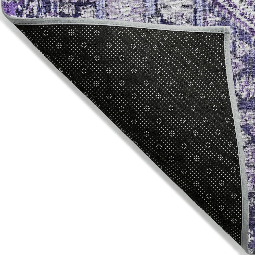 Machine Washable Indoor/Outdoor Chantille Purple 2'6" x 3'10" Rug