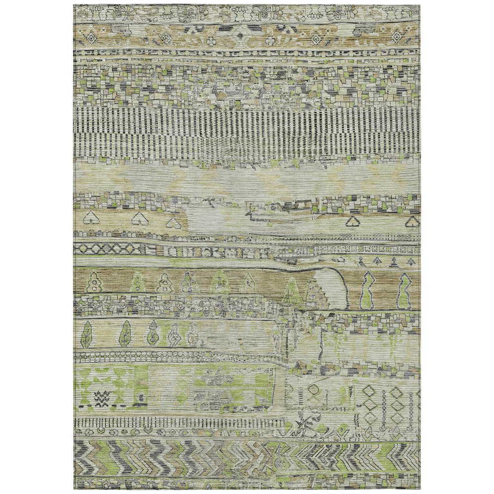 Machine Washable Indoor/Outdoor Chantille Beige 5' x 7'6" Rug