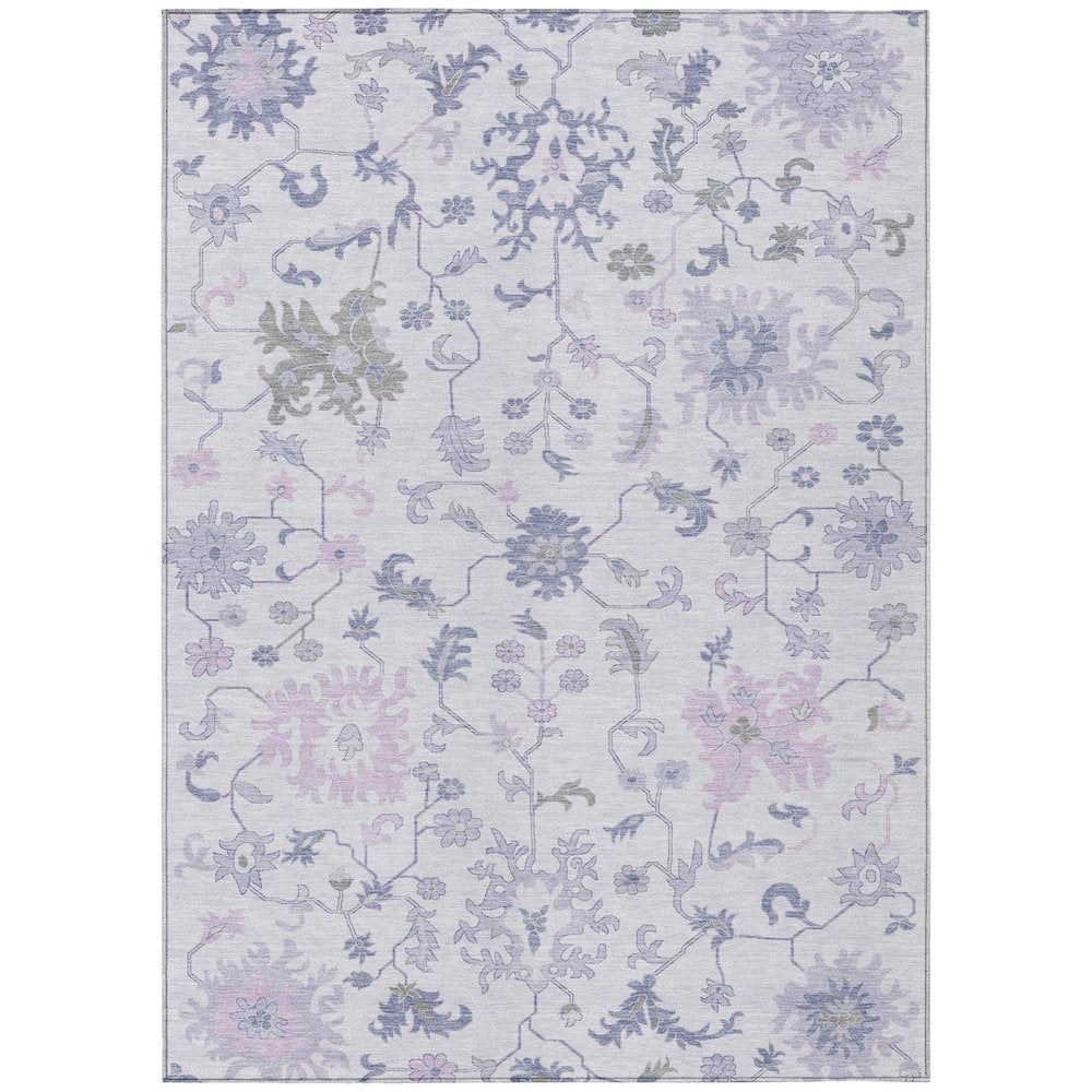 Machine Washable Indoor/Outdoor Chantille Lavender 5' x 7'6" Rug