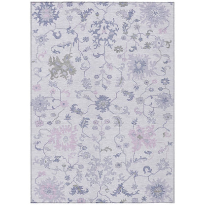 Machine Washable Indoor/Outdoor Chantille Lavender 5' x 7'6" Rug