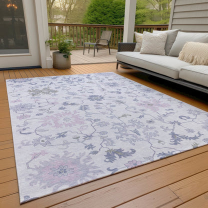 Machine Washable Indoor/Outdoor Chantille Lavender 5' x 7'6" Rug