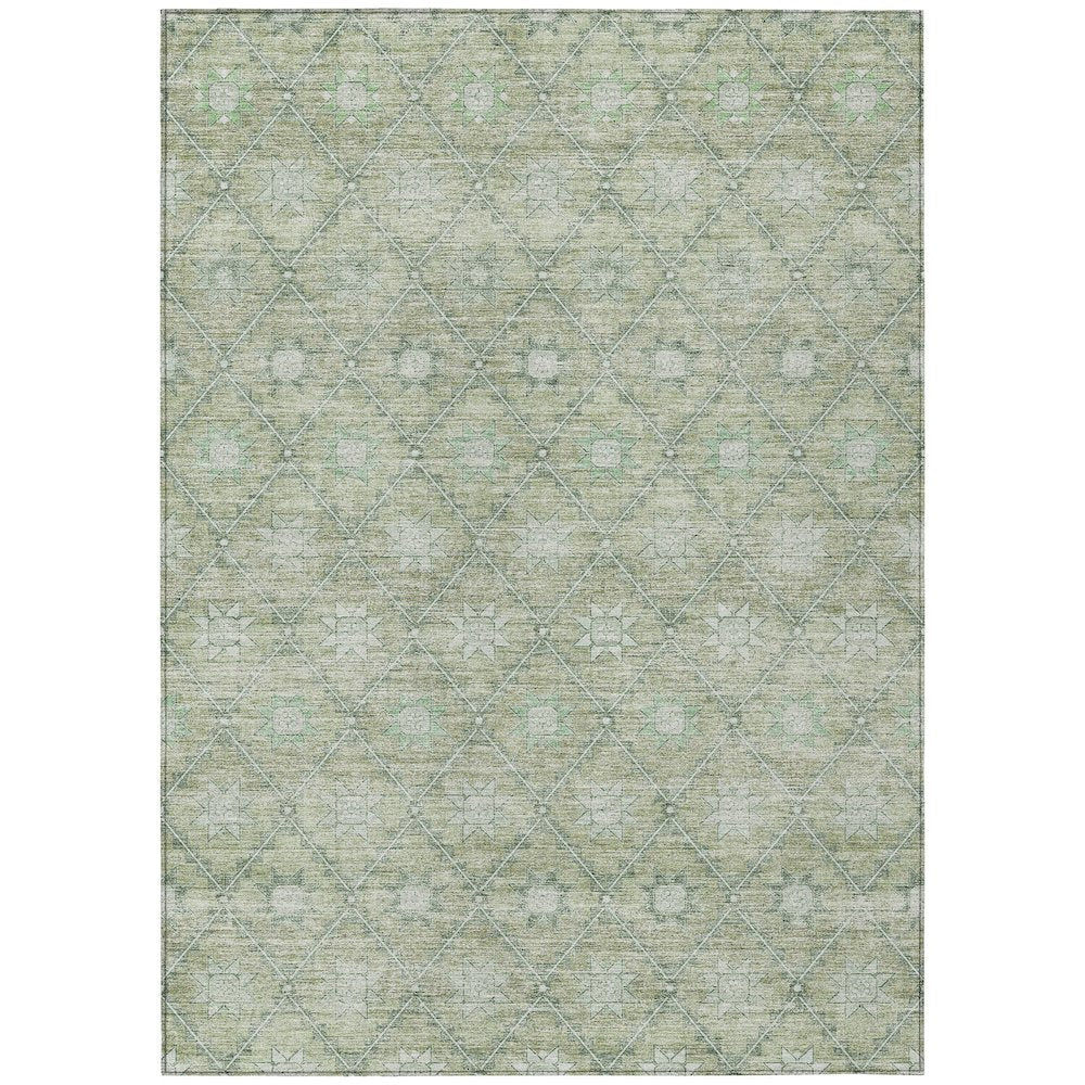 Machine Washable Indoor/Outdoor Chantille Aloe 5' x 7'6" Rug