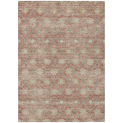 Machine Washable Indoor/Outdoor Chantille Terracotta 5' x 7'6" Rug