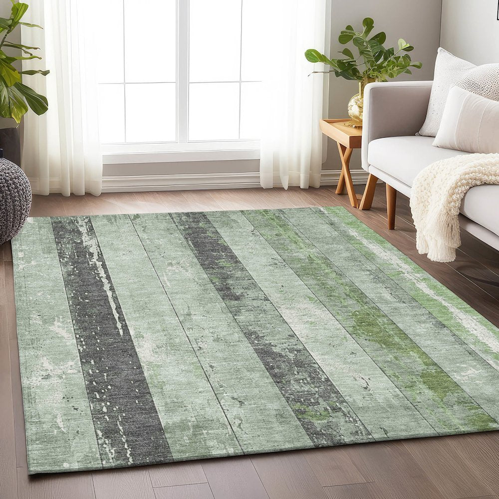 Machine Washable Indoor/Outdoor Chantille Aloe 5' x 7'6" Rug