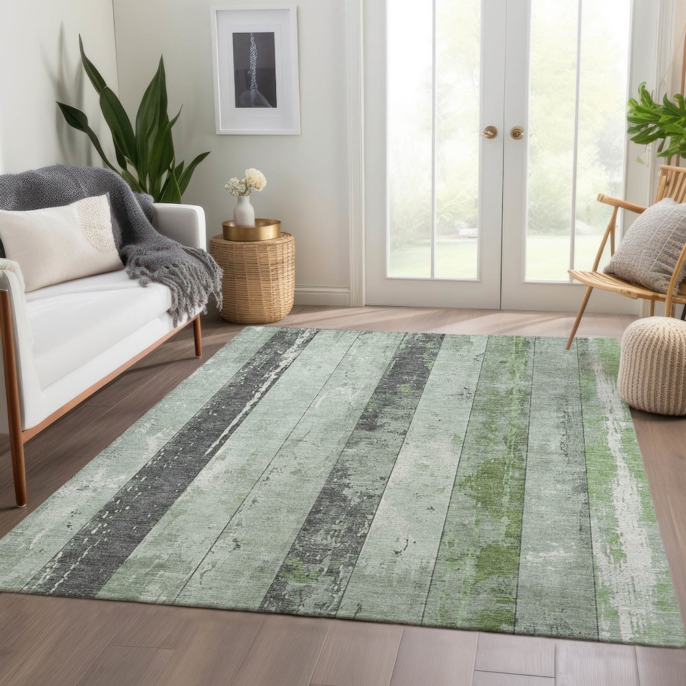 Machine Washable Indoor/Outdoor Chantille Aloe 5' x 7'6" Rug