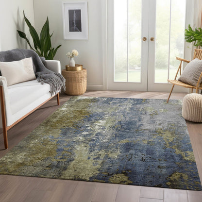 Machine Washable Indoor/Outdoor Chantille Khaki 5' x 7'6" Rug