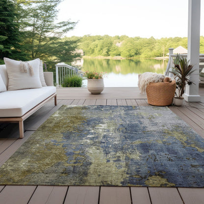 Machine Washable Indoor/Outdoor Chantille Khaki 5' x 7'6" Rug
