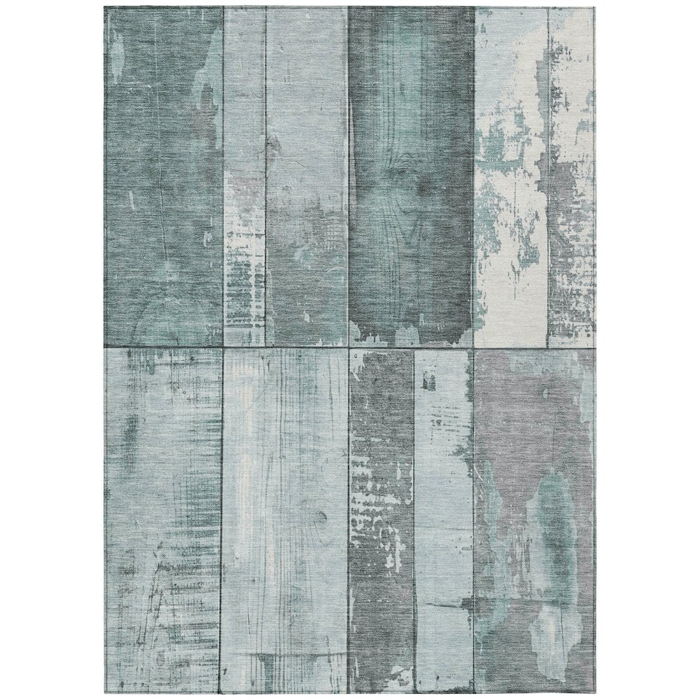 Machine Washable Indoor/Outdoor Chantille Seafoam 5' x 7'6" Rug