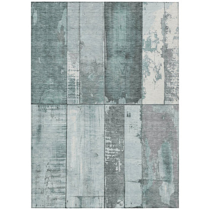 Machine Washable Indoor/Outdoor Chantille Seafoam 5' x 7'6" Rug