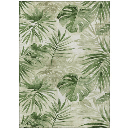 Machine Washable Indoor/Outdoor Chantille Aloe 5' x 7'6" Rug