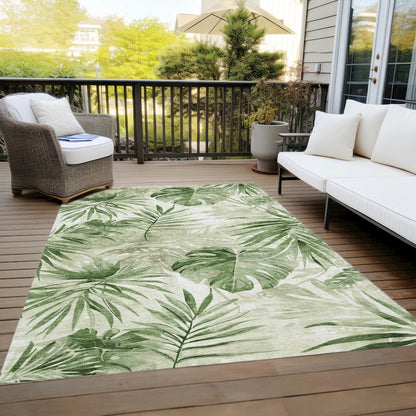 Machine Washable Indoor/Outdoor Chantille Aloe 5' x 7'6" Rug