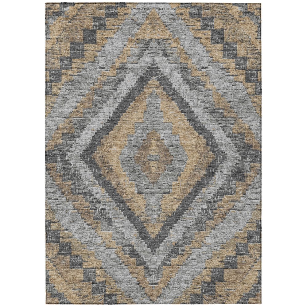 Machine Washable Indoor/Outdoor Chantille Khaki 5' x 7'6" Rug