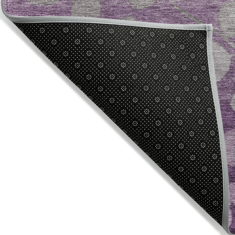 Machine Washable Indoor/Outdoor Chantille Purple 2'6" x 3'10" Rug