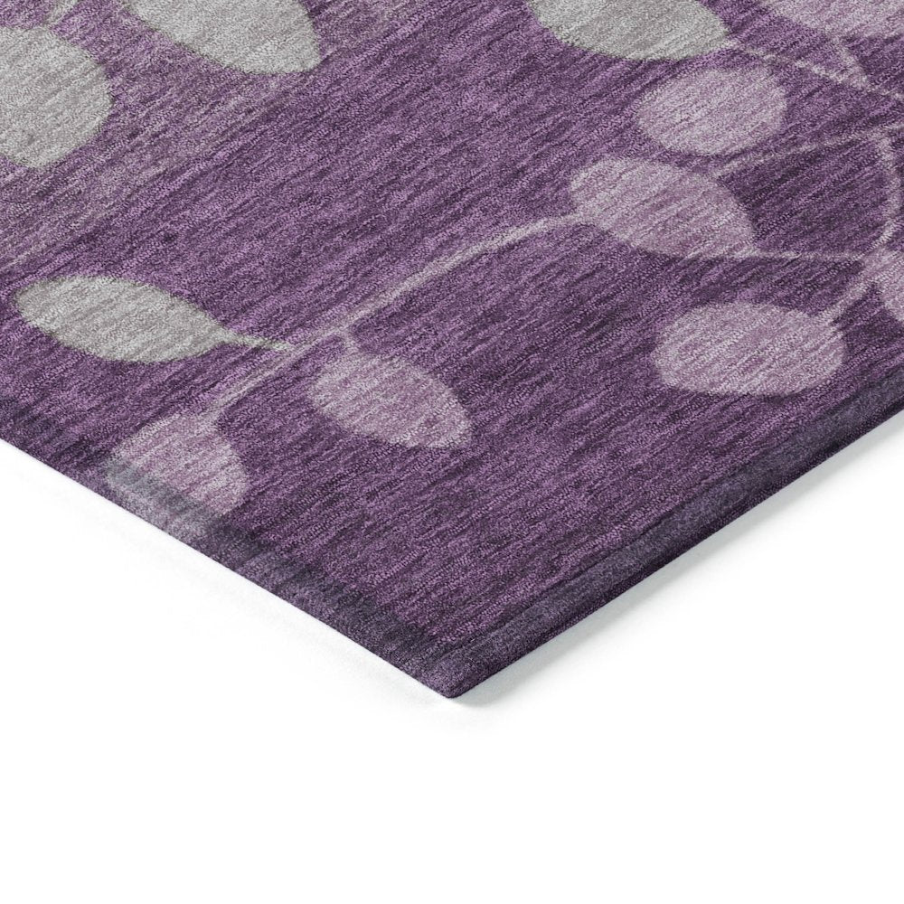 Machine Washable Indoor/Outdoor Chantille Purple 2'6" x 3'10" Rug