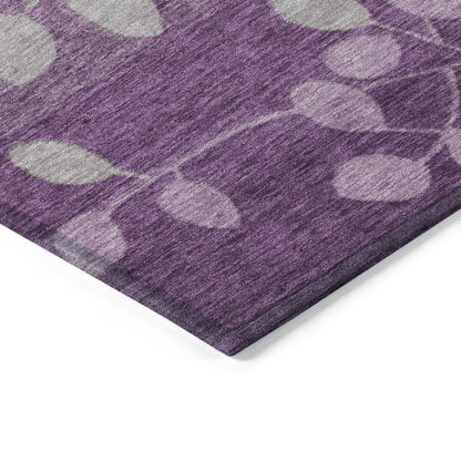 Machine Washable Indoor/Outdoor Chantille Purple 2'6" x 3'10" Rug
