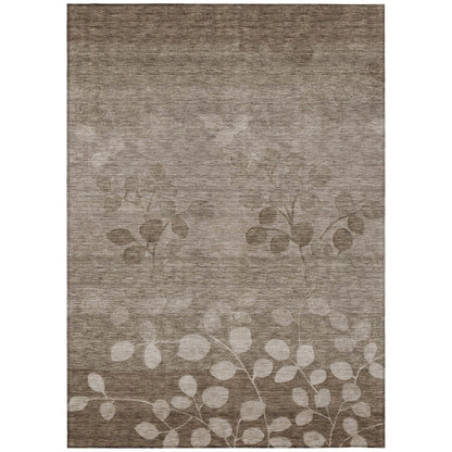 Machine Washable Indoor/Outdoor Chantille Taupe 5' x 7'6" Rug