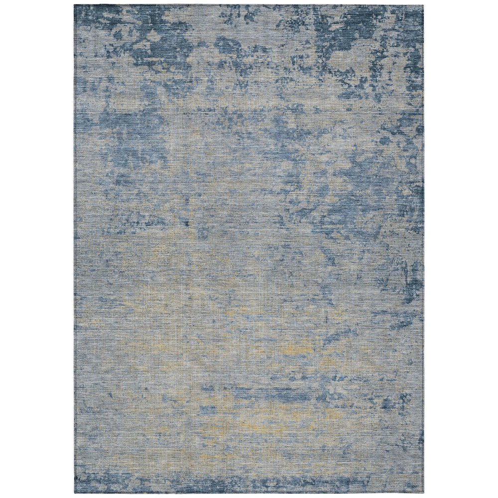 Machine Washable Indoor/Outdoor Chantille Navy 5' x 7'6" Rug