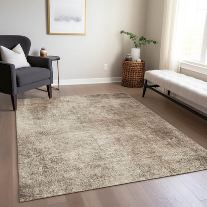 Machine Washable Indoor/Outdoor Chantille Taupe 5' x 7'6" Rug