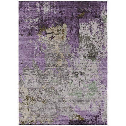 Machine Washable Indoor/Outdoor Chantille Lavender 5' x 7'6" Rug