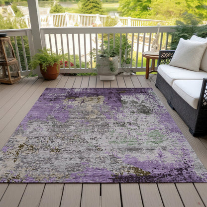 Machine Washable Indoor/Outdoor Chantille Lavender 5' x 7'6" Rug