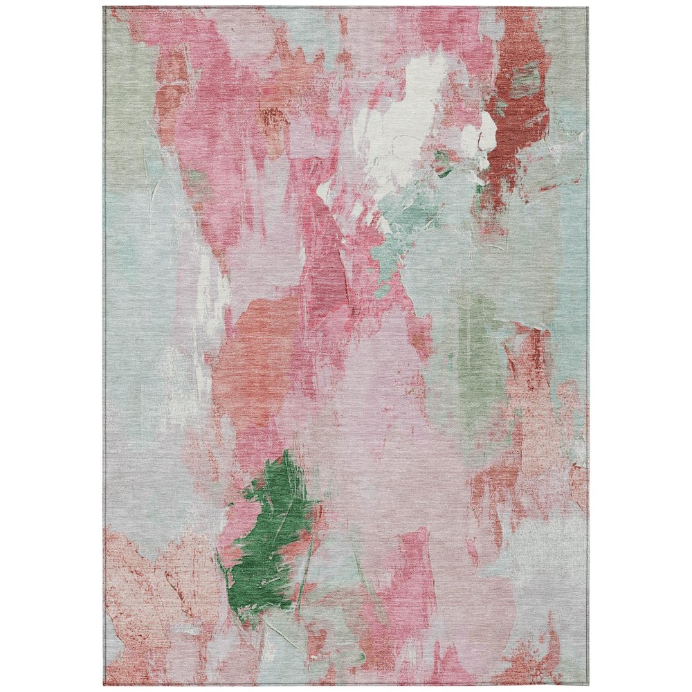 Machine Washable Indoor/Outdoor Chantille Blush 5' x 7'6" Rug