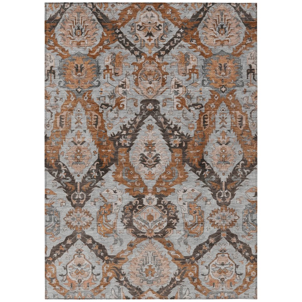 Machine Washable Indoor/Outdoor Chantille Paprika 5' x 7'6" Rug