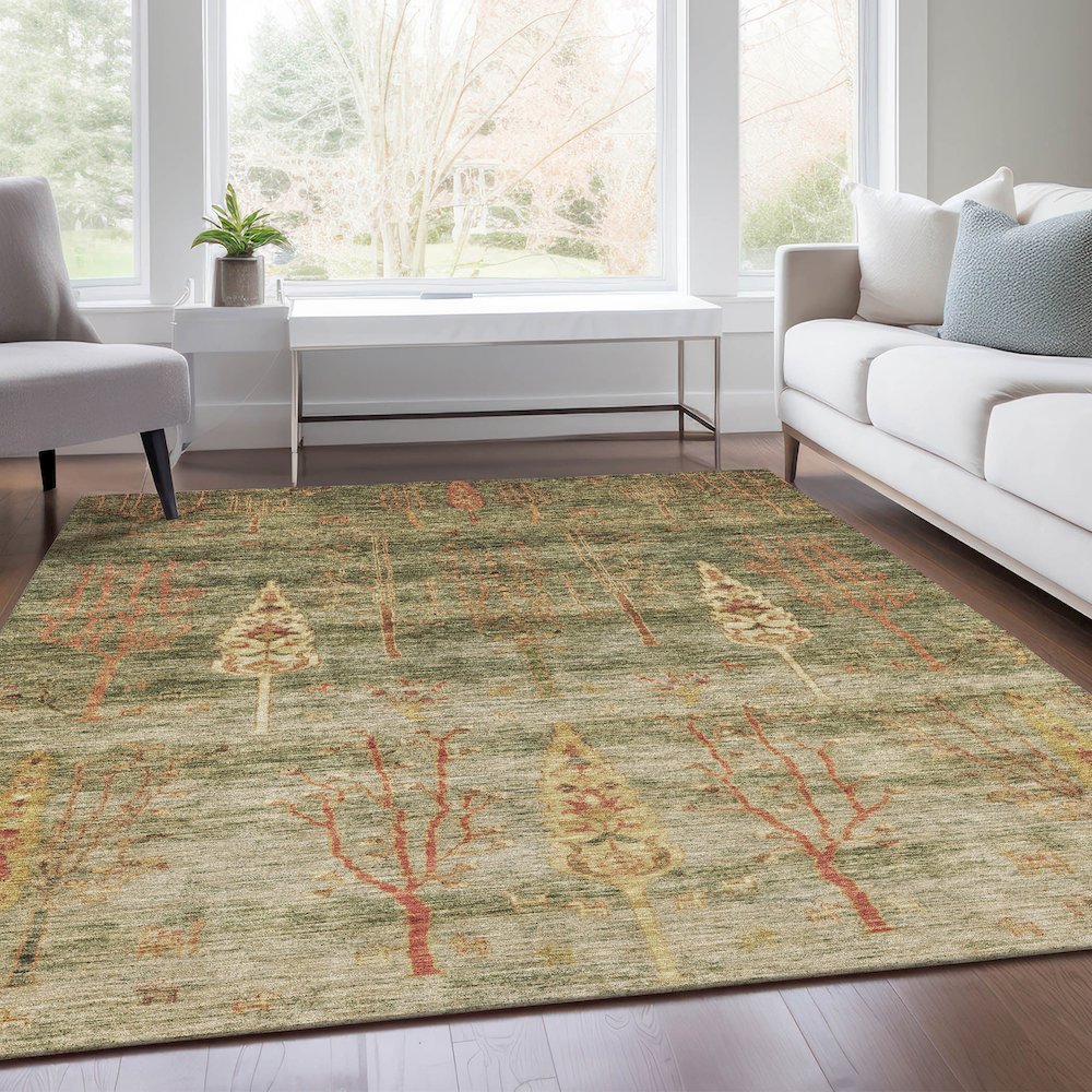 Machine Washable Indoor/Outdoor Chantille Aloe 5' x 7'6" Rug