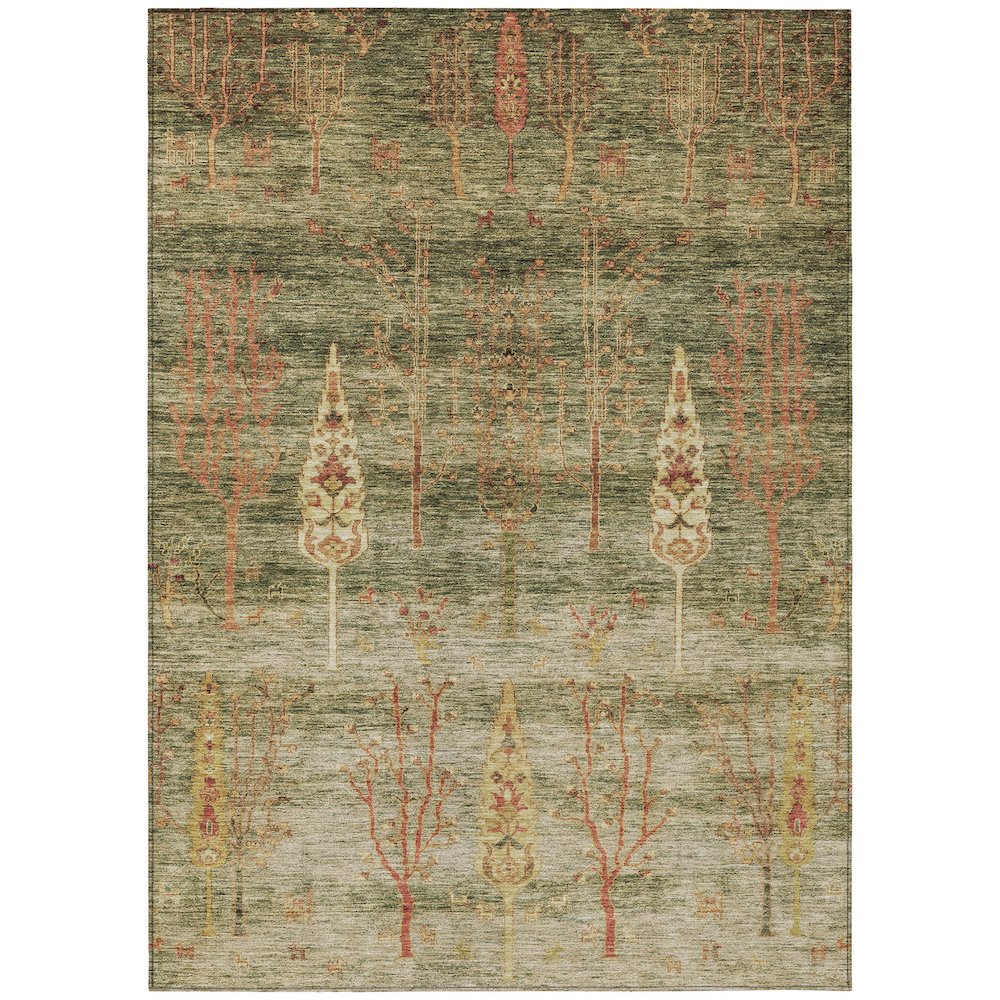 Machine Washable Indoor/Outdoor Chantille Aloe 5' x 7'6" Rug